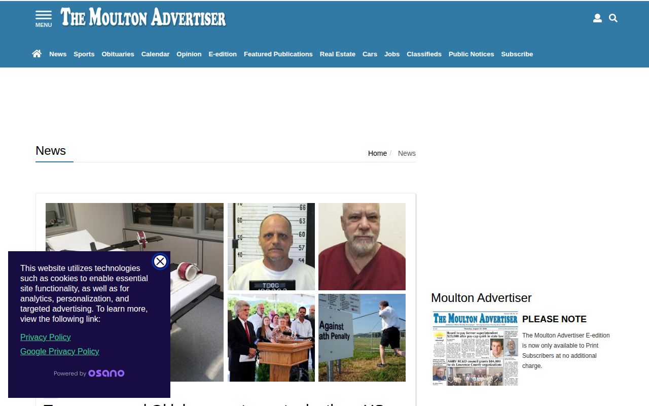 Moulton Advertiser Lawrence County crime news page
